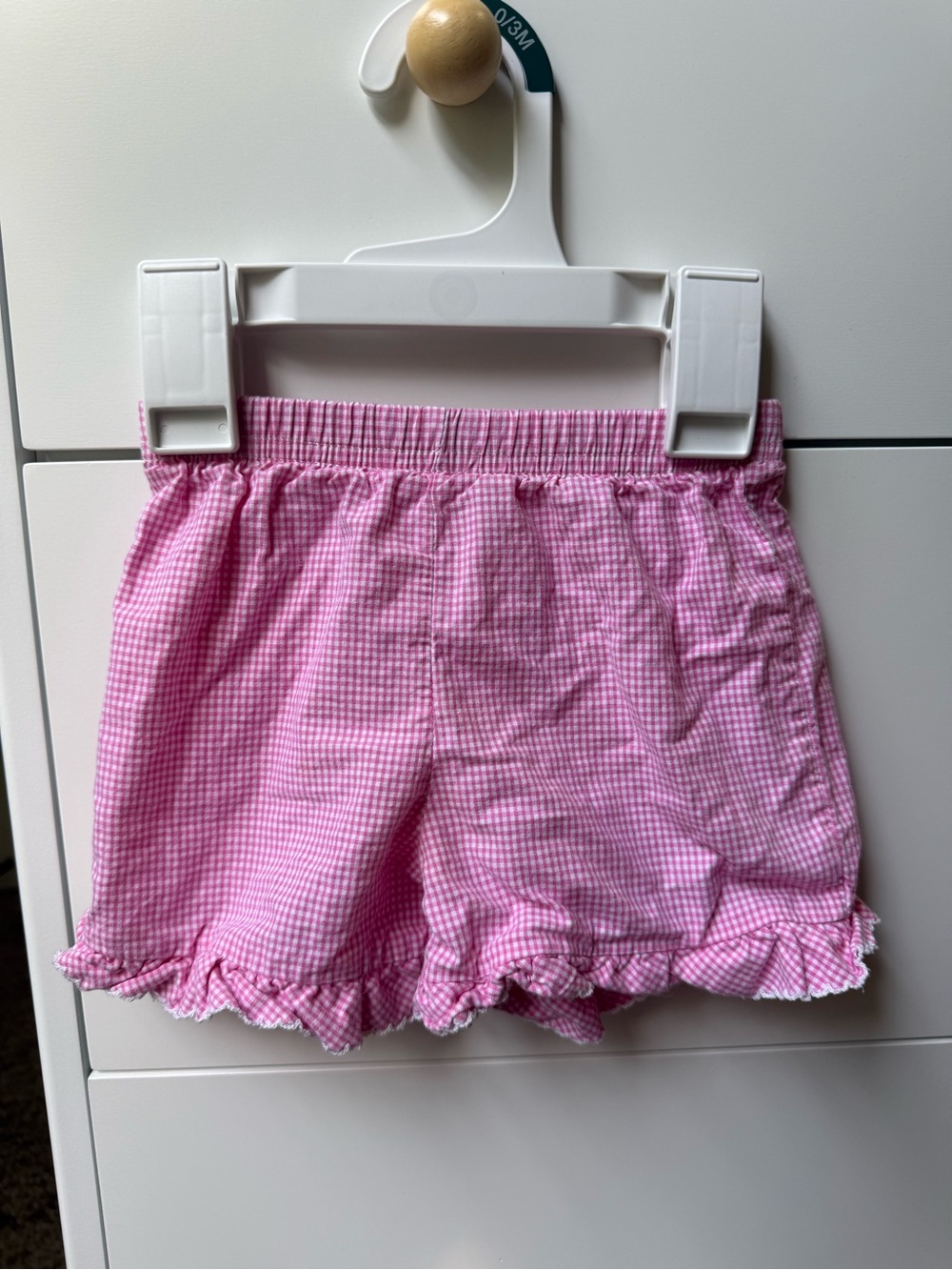 Vintage pink gingham shorts